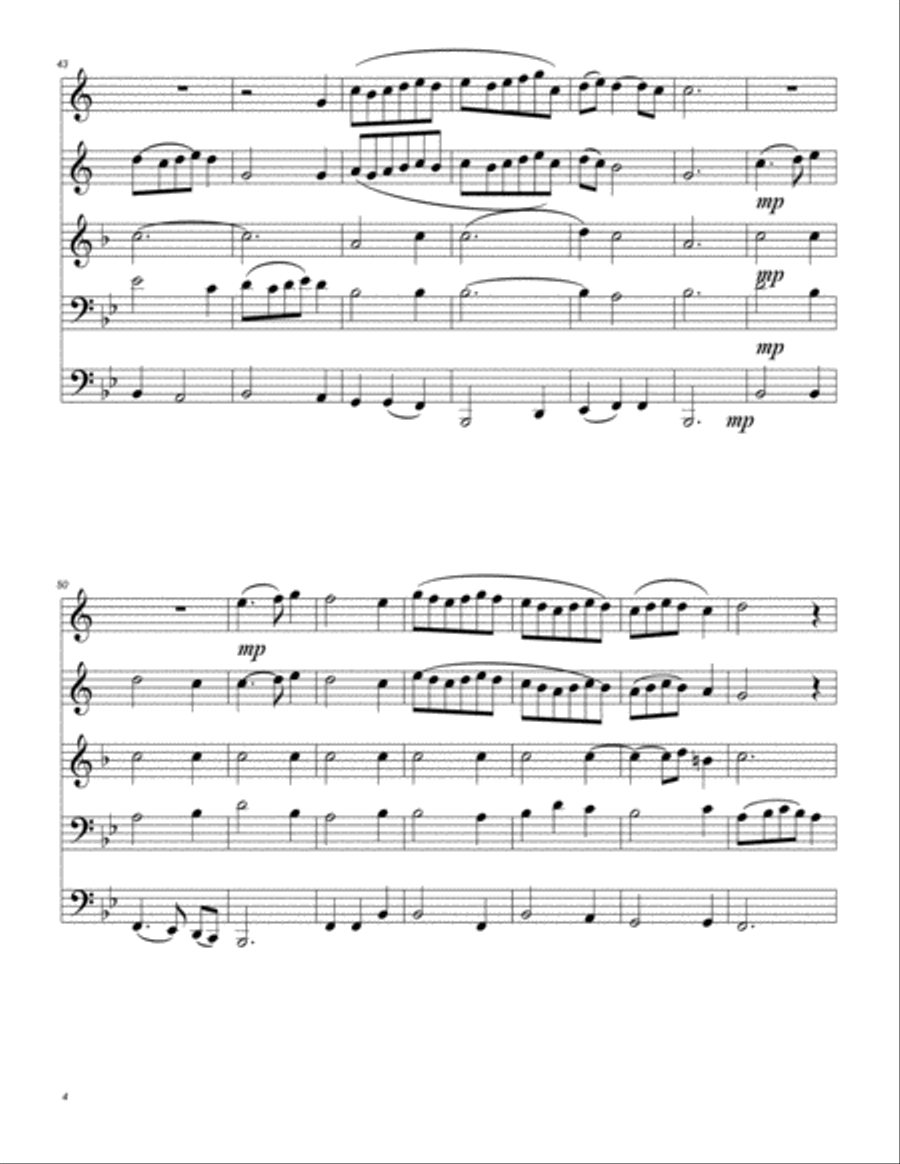 Prelude and Air Prelude and Air Brass Ensemble scores gallery preview page 5