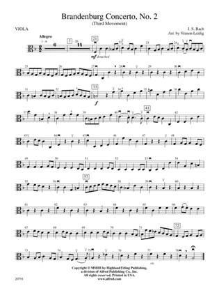 Brandenburg Concerto No. 2 (3rd Movement): Viola