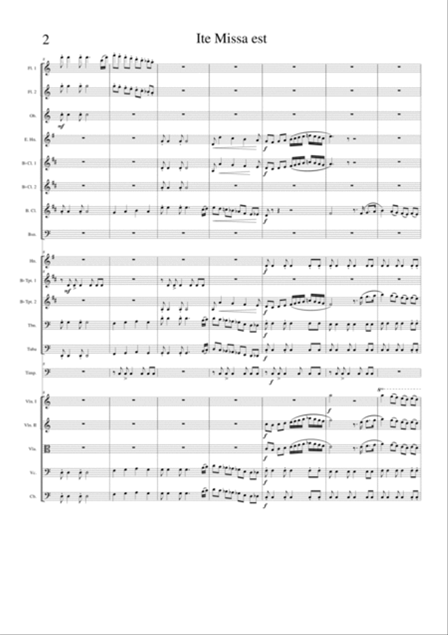 Ite Missa Est for orchestra (Score and Parts) Full Orchestra scores gallery preview page 2