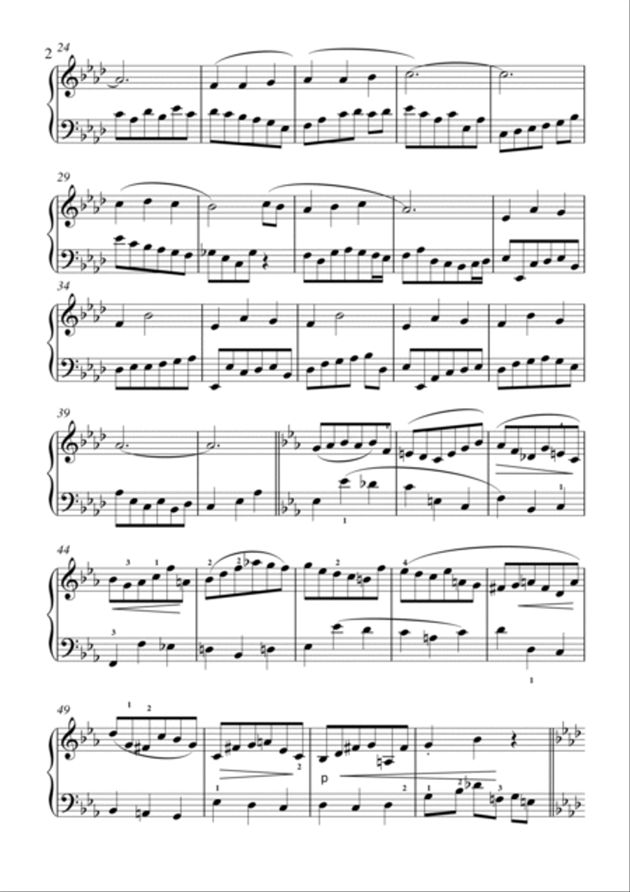 J.S.Bach-Anna Cortés Com m'estima Jesús Piano Solo scores gallery preview page 2