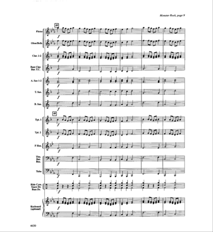 Monster Rock Concert Band scores gallery preview page 10