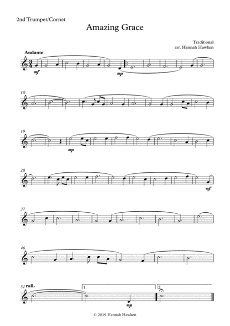 Amazing Grace - Brass Quintet Brass Quintet scores gallery preview page 5