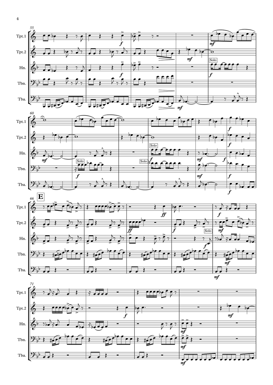Ghostbusters Brass Quintet scores gallery preview page 4