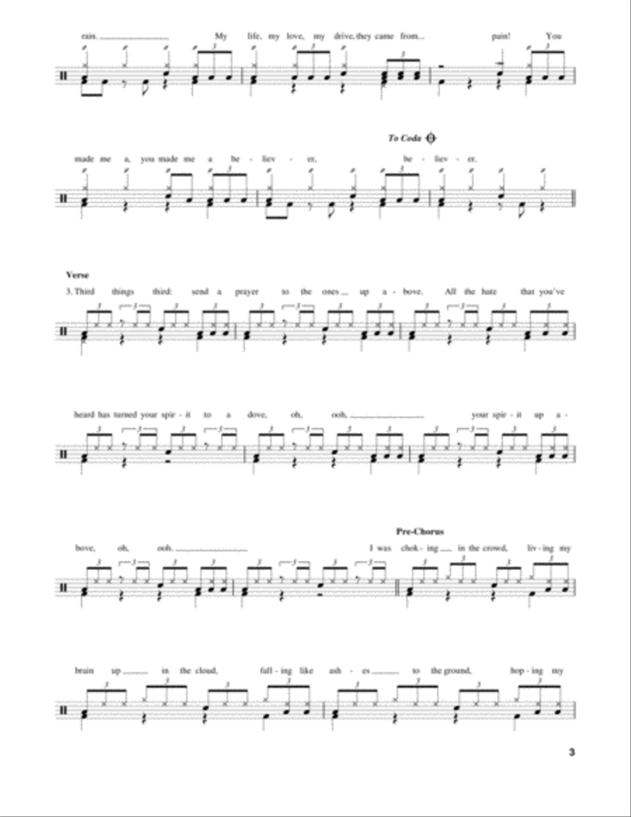 Believer Drum Set scores gallery preview page 3