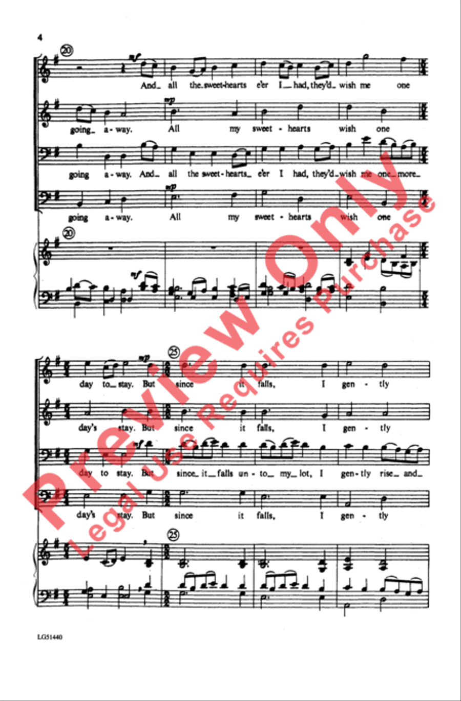 The Parting Glass The Parting Glass Men's Choir scores gallery preview page 4
