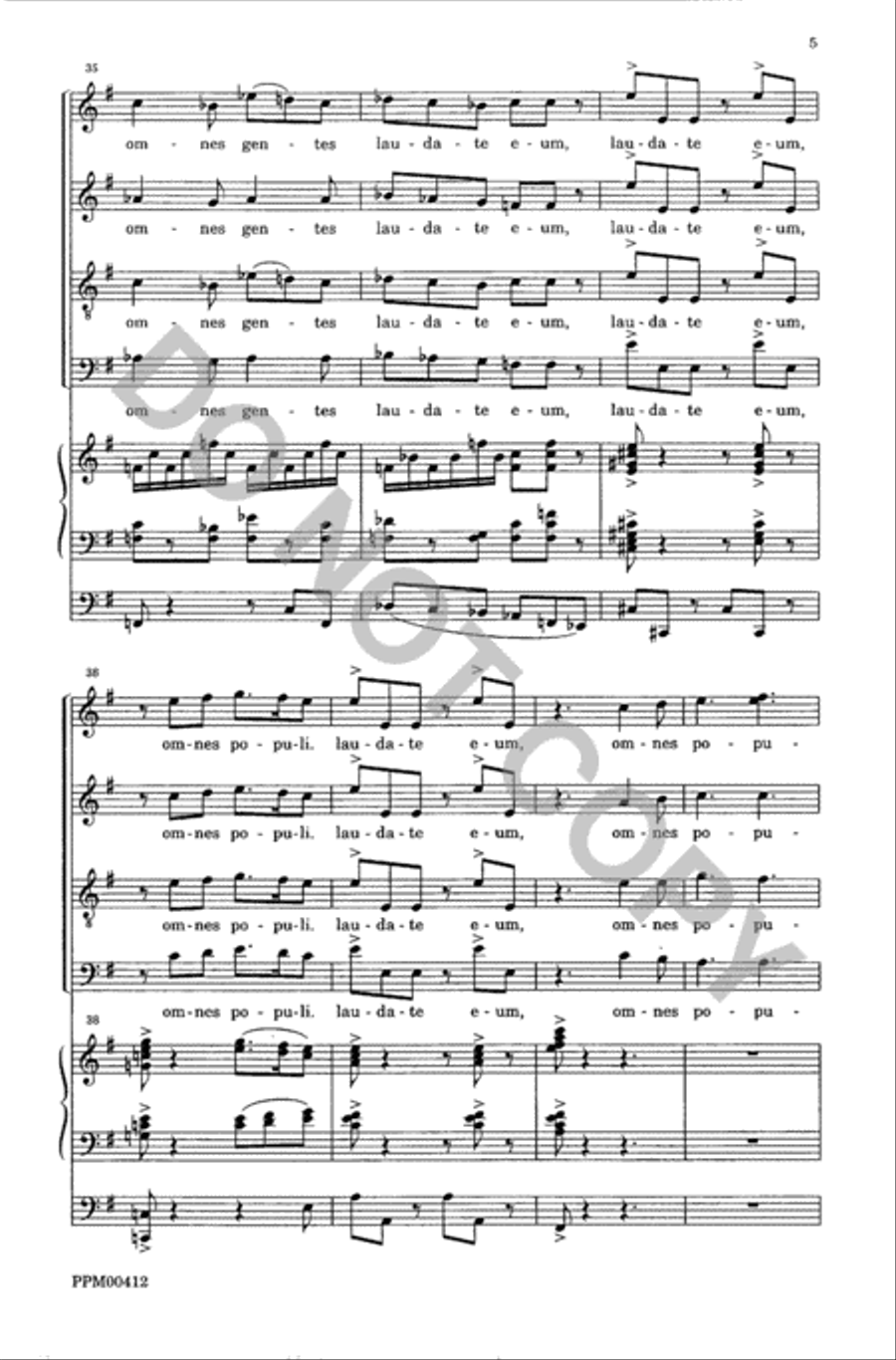 Laudate Dominum Laudate Dominum 4-Part scores gallery preview page 6