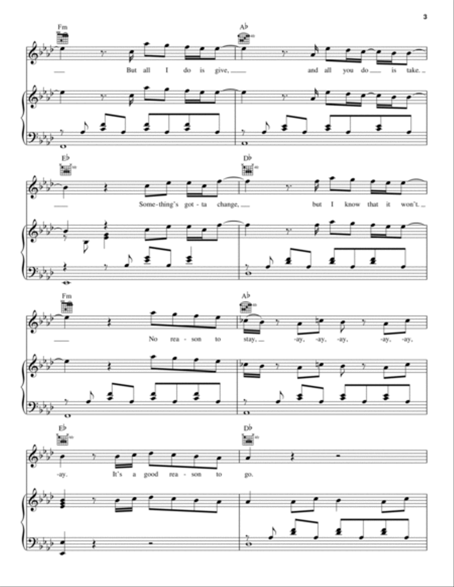 Something's Gotta Give Piano, Vocal, Guitar scores gallery preview page 3