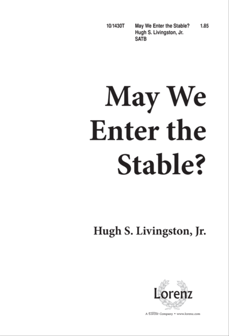 May We Enter the Stable 4-Part scores gallery preview page 1