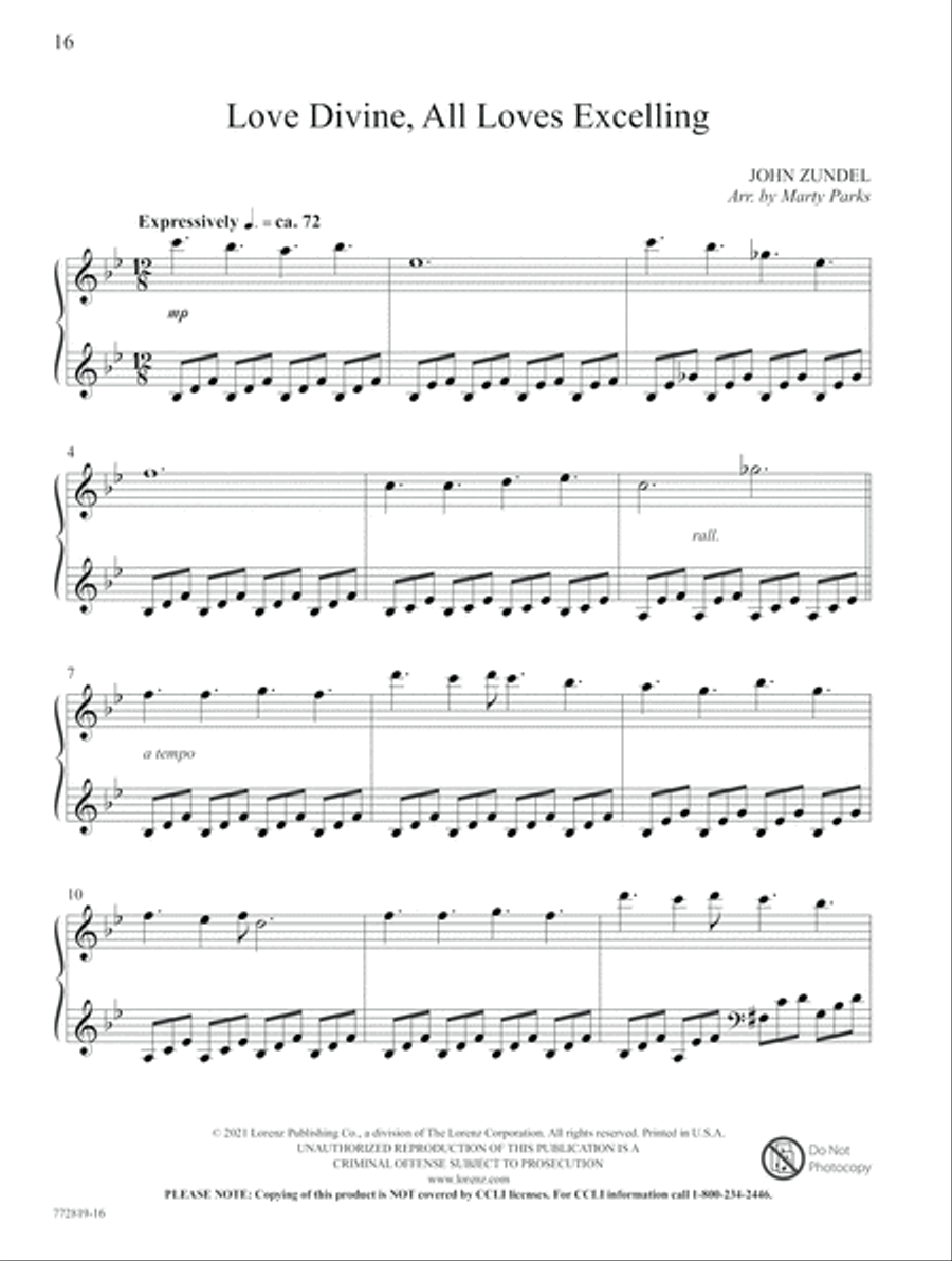 Measureless the Love of God Piano Solo scores gallery preview page 10