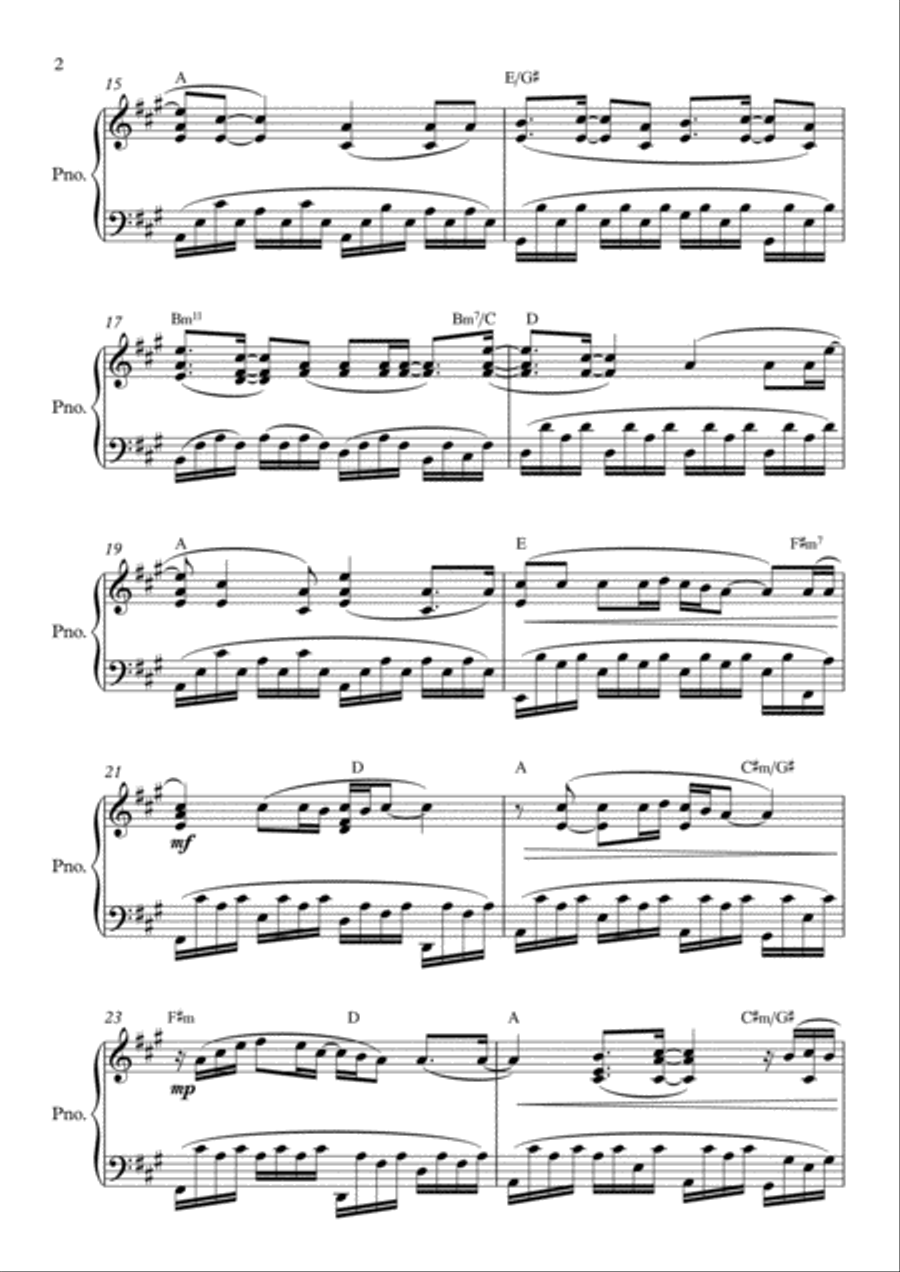 The A Team Piano Solo scores gallery preview page 2