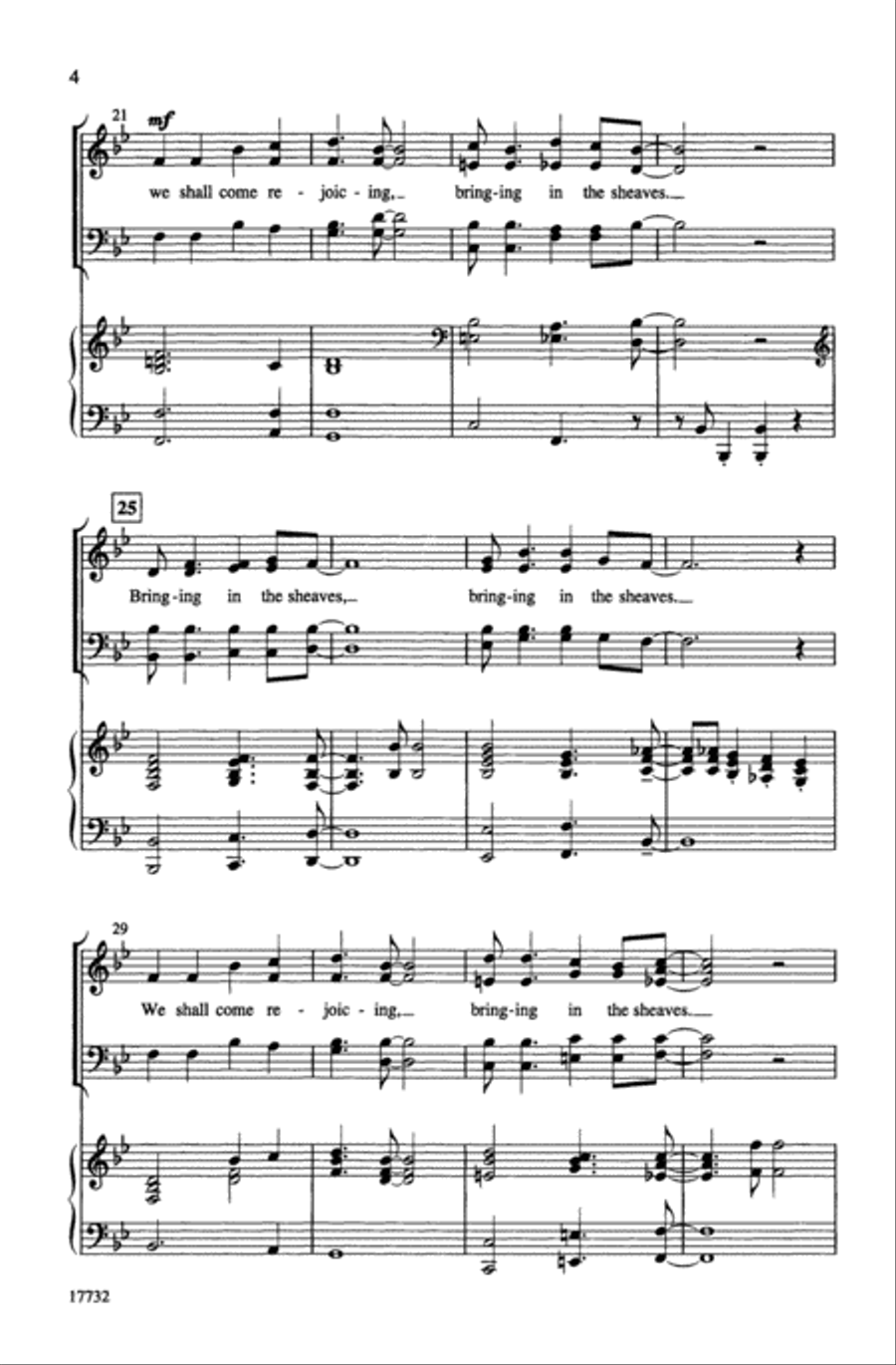 Bringing in the Sheaves Bringing in the Sheaves Choir scores gallery preview page 3
