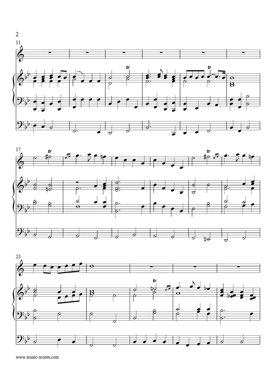 Trumpet Voluntary, or Prince of Denmark's March - Trumpet and Organ - Bb major Trumpet Solo scores gallery preview page 2