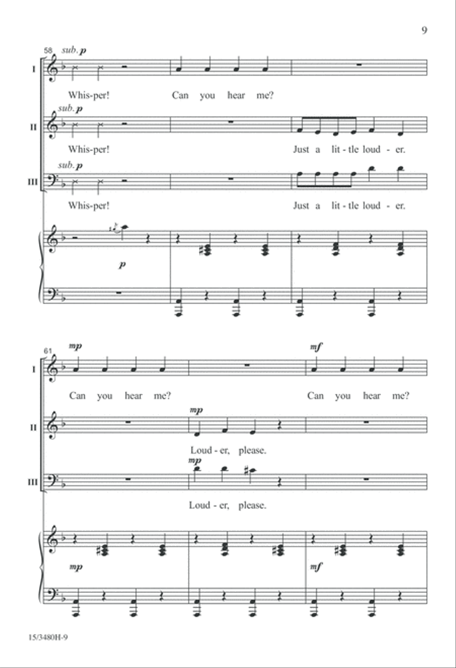 Whisper! 3-Part scores gallery preview page 9