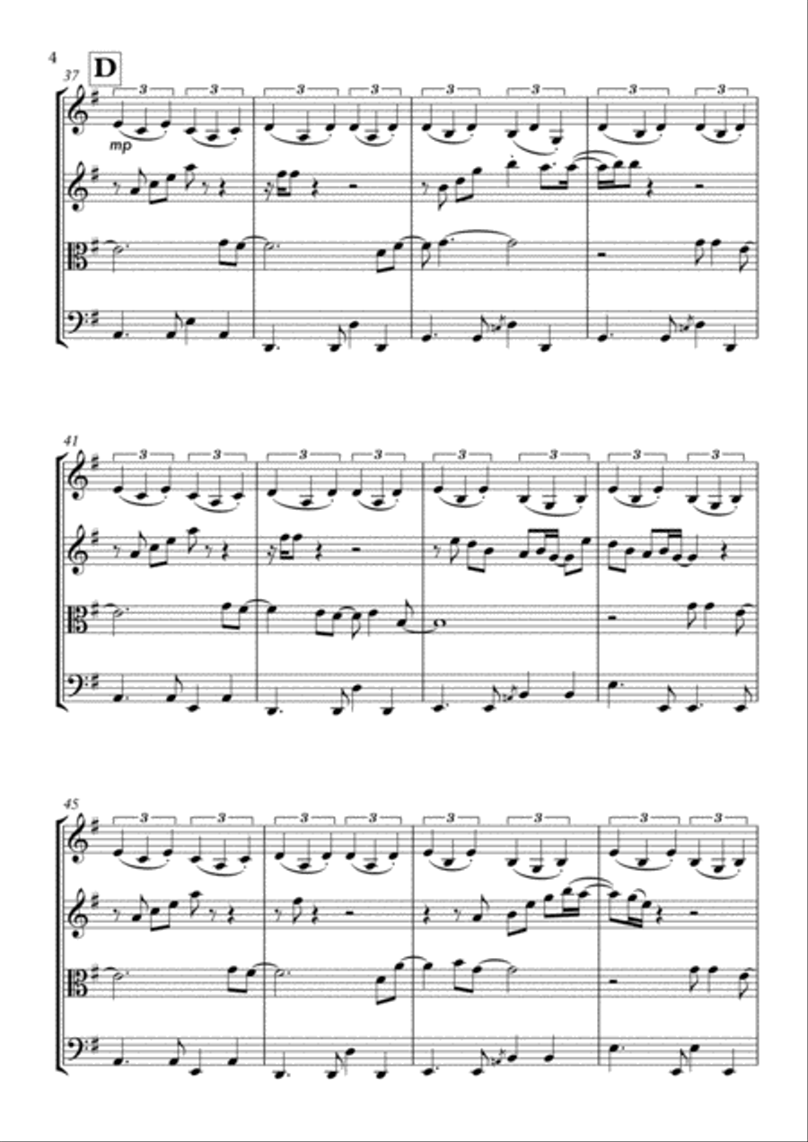 I Just Called To Say I Love You String Quartet scores gallery preview page 4