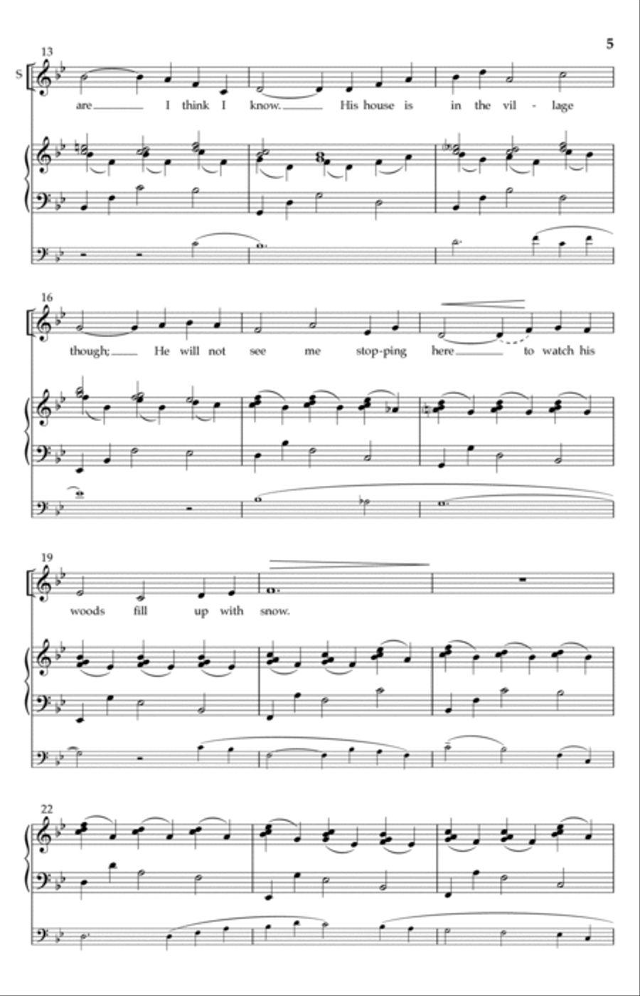 The Woods (Stopping By Woods On A Snowy Evening) 4-Part scores gallery preview page 2