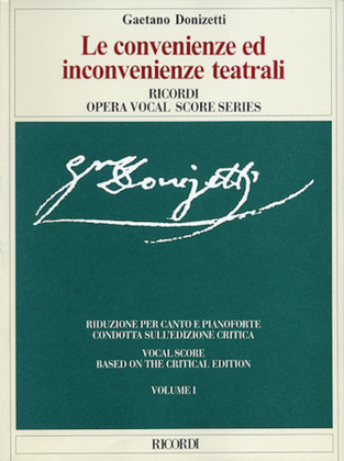 Book cover for Gaetano Donizetti - Le convenienze ed inconvenienze teatrali