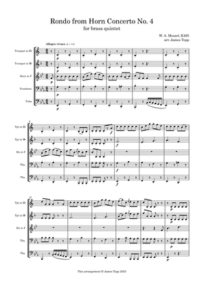 Rondo from Horn Concerto No. 4 K495