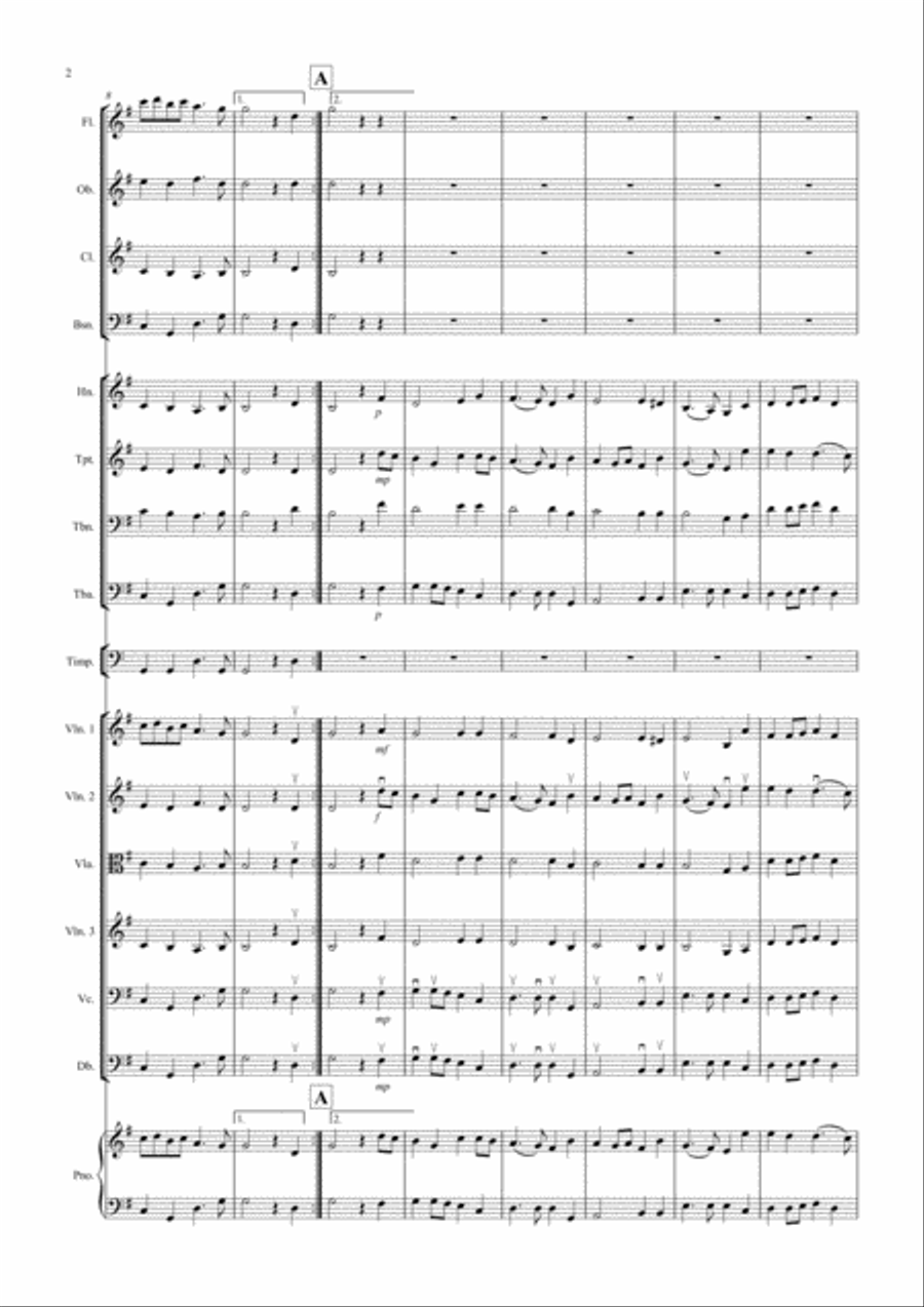 Prelude from Te Deum for School Orchestra Large Ensemble scores gallery preview page 2