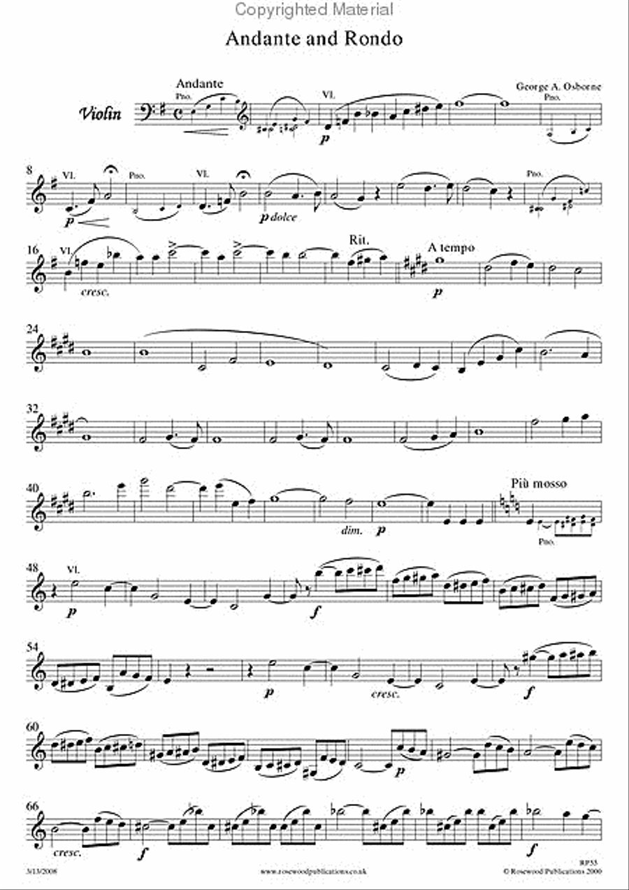 Andante & Rondo A Clarinet scores gallery preview page 4