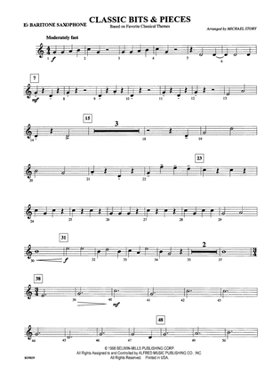 Classic Bits & Pieces (based on Favorite Classic Themes): E-flat Baritone Saxophone