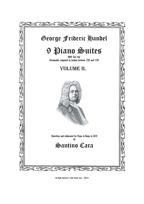 Book cover for Handel - 9 Piano Suites HWV 434-442 Complete scores
