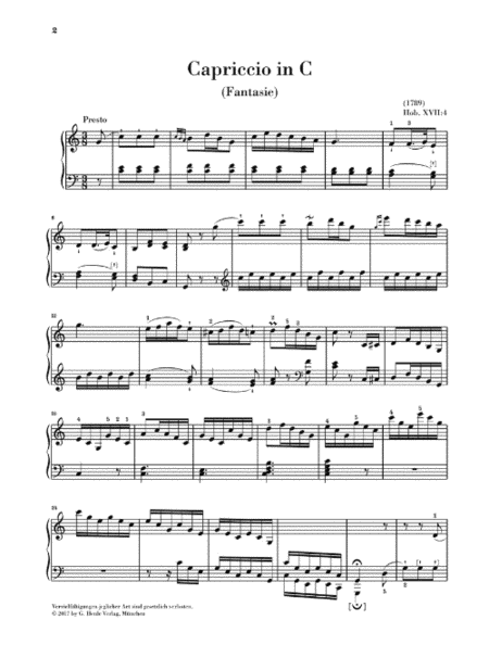 Fantasia in C Major (Capriccio) Hob. XVII:4