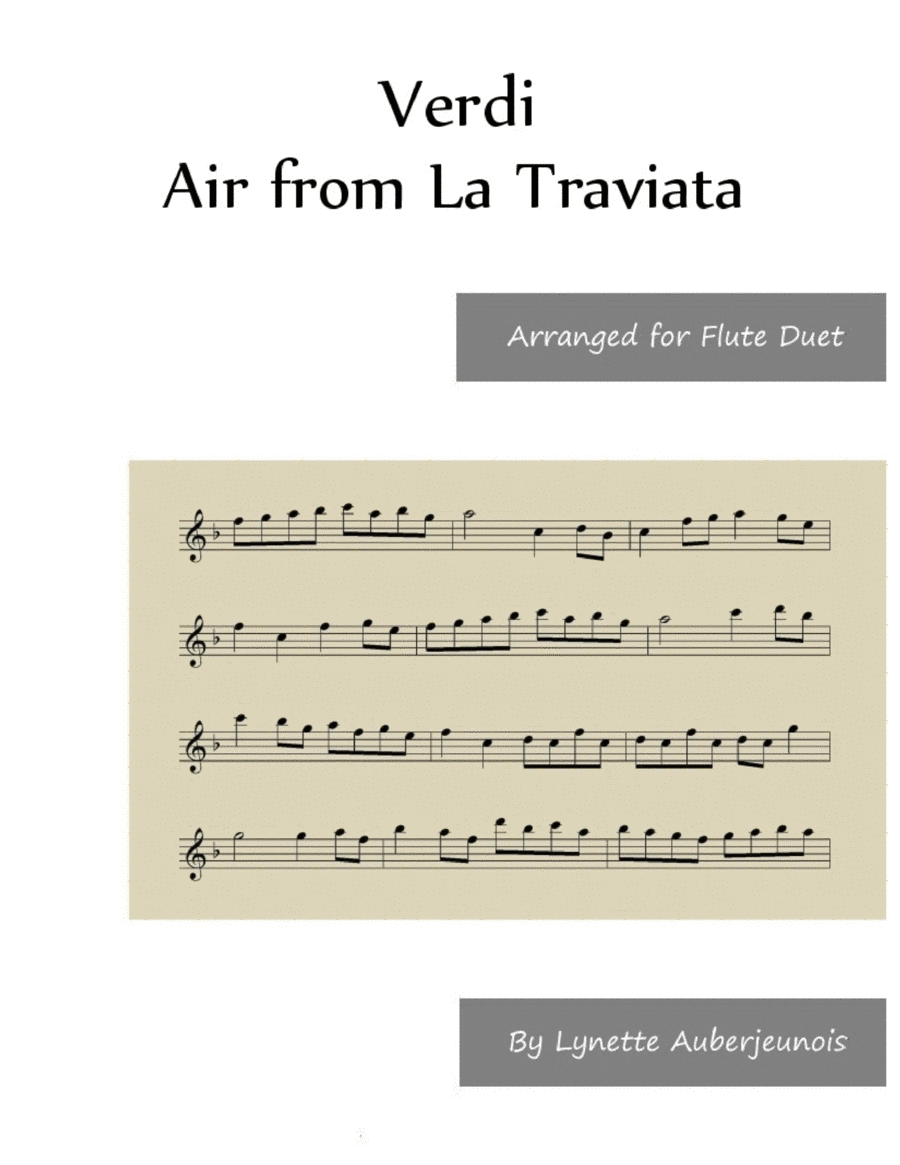 Air from La Traviata - Flute Duet image number null