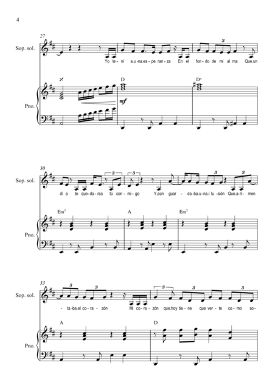 No Me Queda Mas Voice scores gallery preview page 4