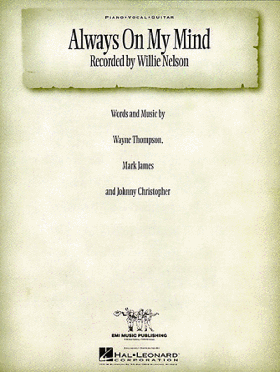 Always on My Mind Piano, Vocal, Guitar scores gallery preview page 1