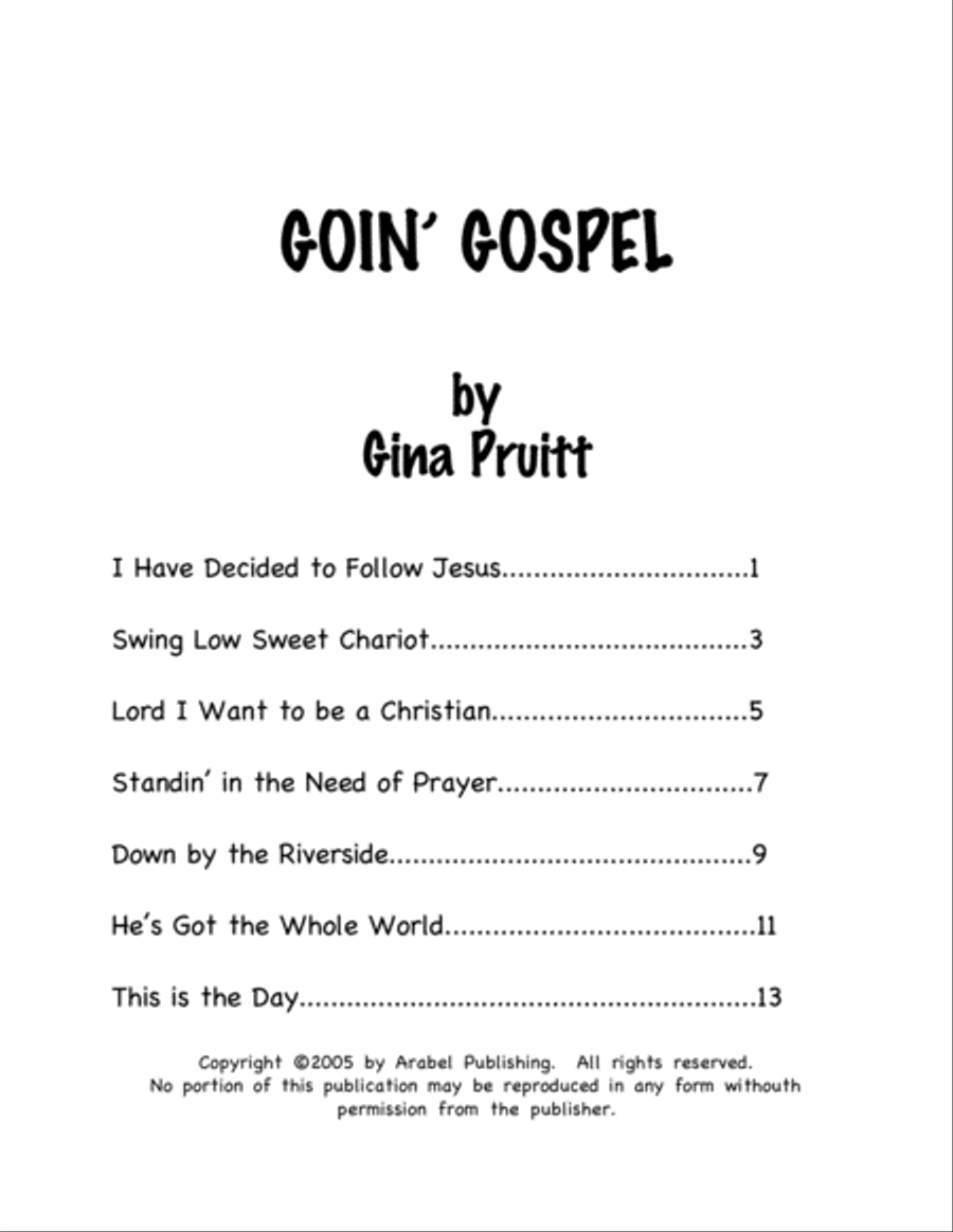 Goin' Gospel Piano Solo scores gallery preview page 2
