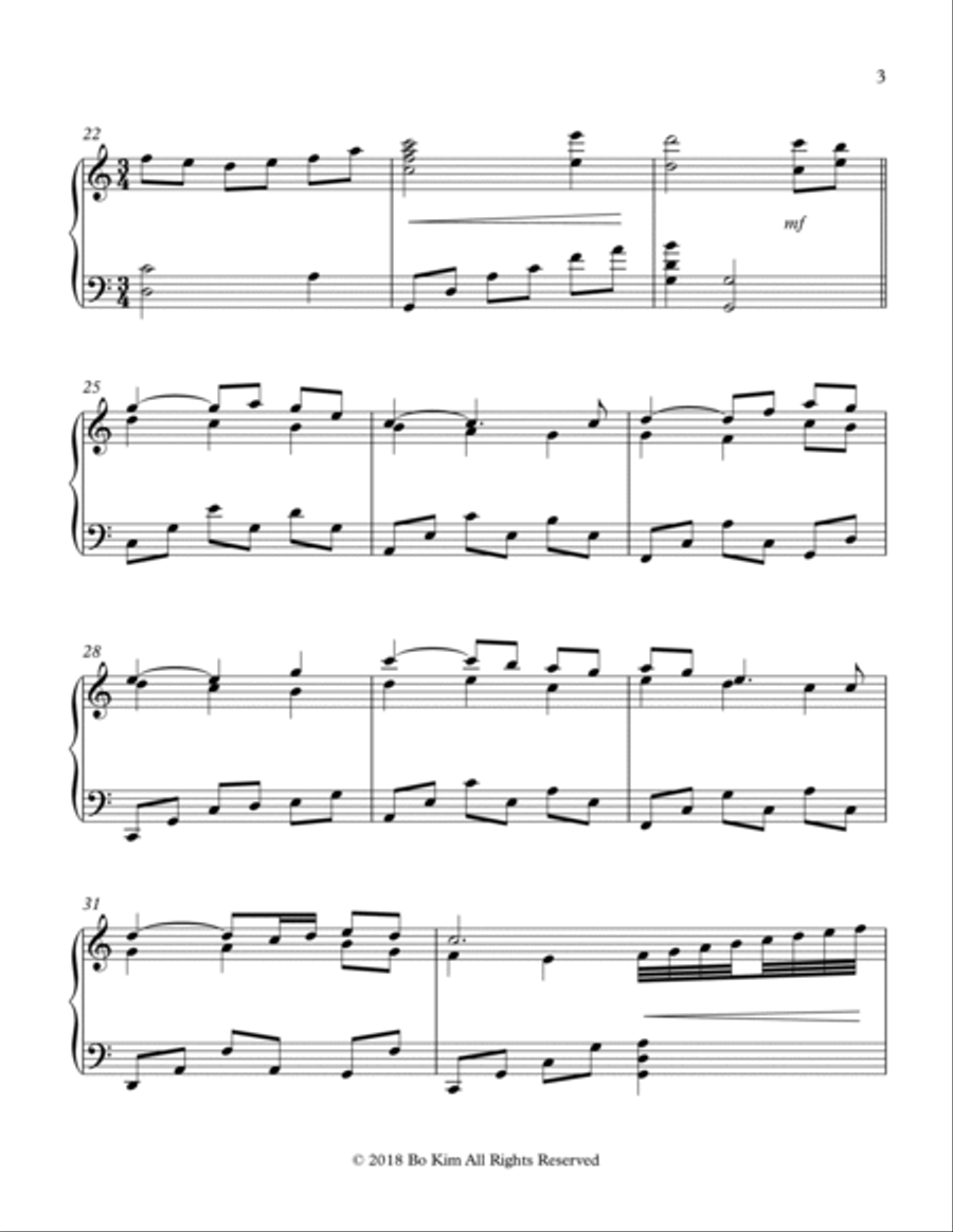 I Hear Thy Welcome Voice Piano Solo scores gallery preview page 3