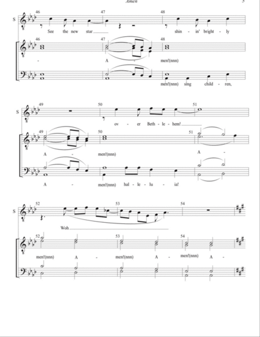 Amen TTBB scores gallery preview page 5