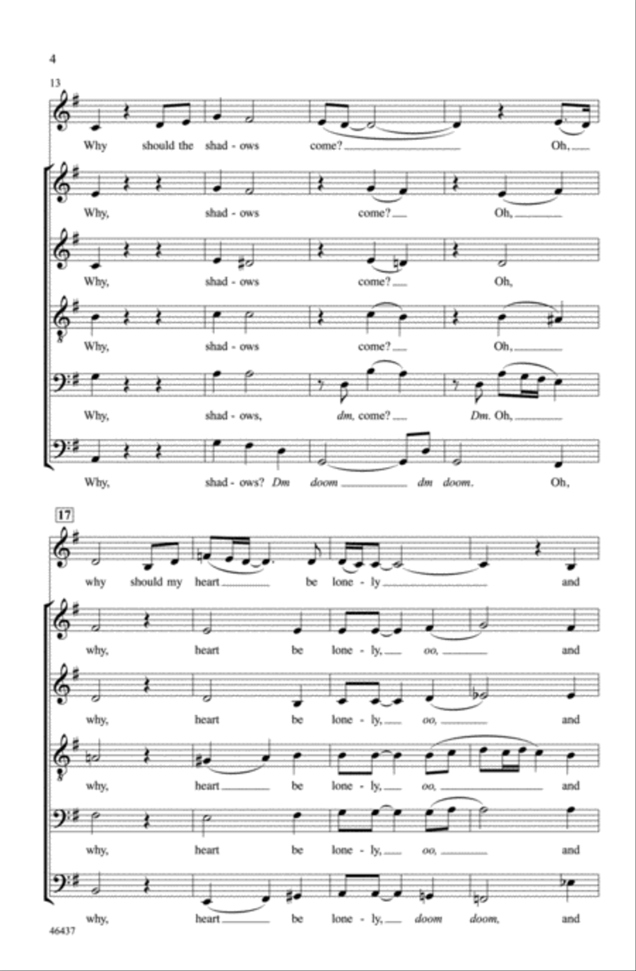 His Eye Is On the Sparrow Choir scores gallery preview page 3
