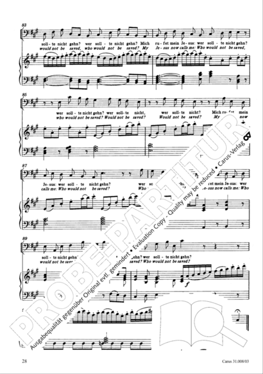 O my God, when shall I perish (Liebster Gott, wenn werd ich sterben) 4-Part scores gallery preview page 33