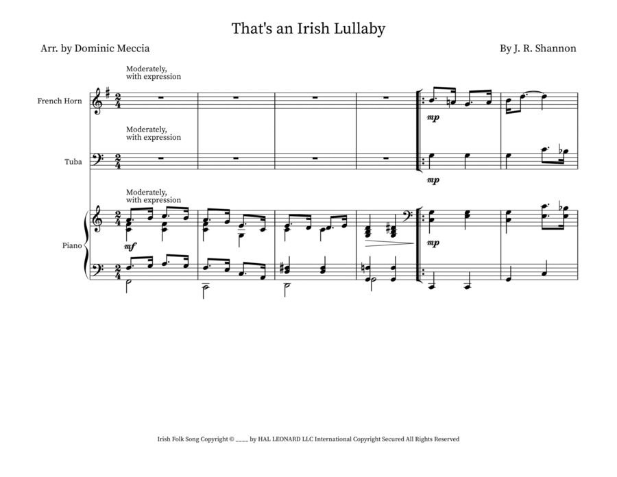 That's An Irish Lullaby image number null