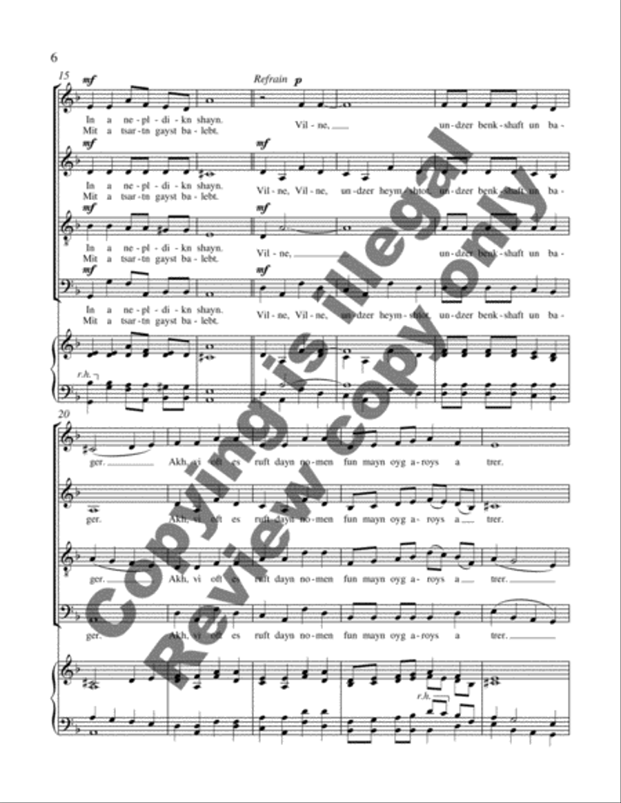 Vilne 4-Part scores gallery preview page 4