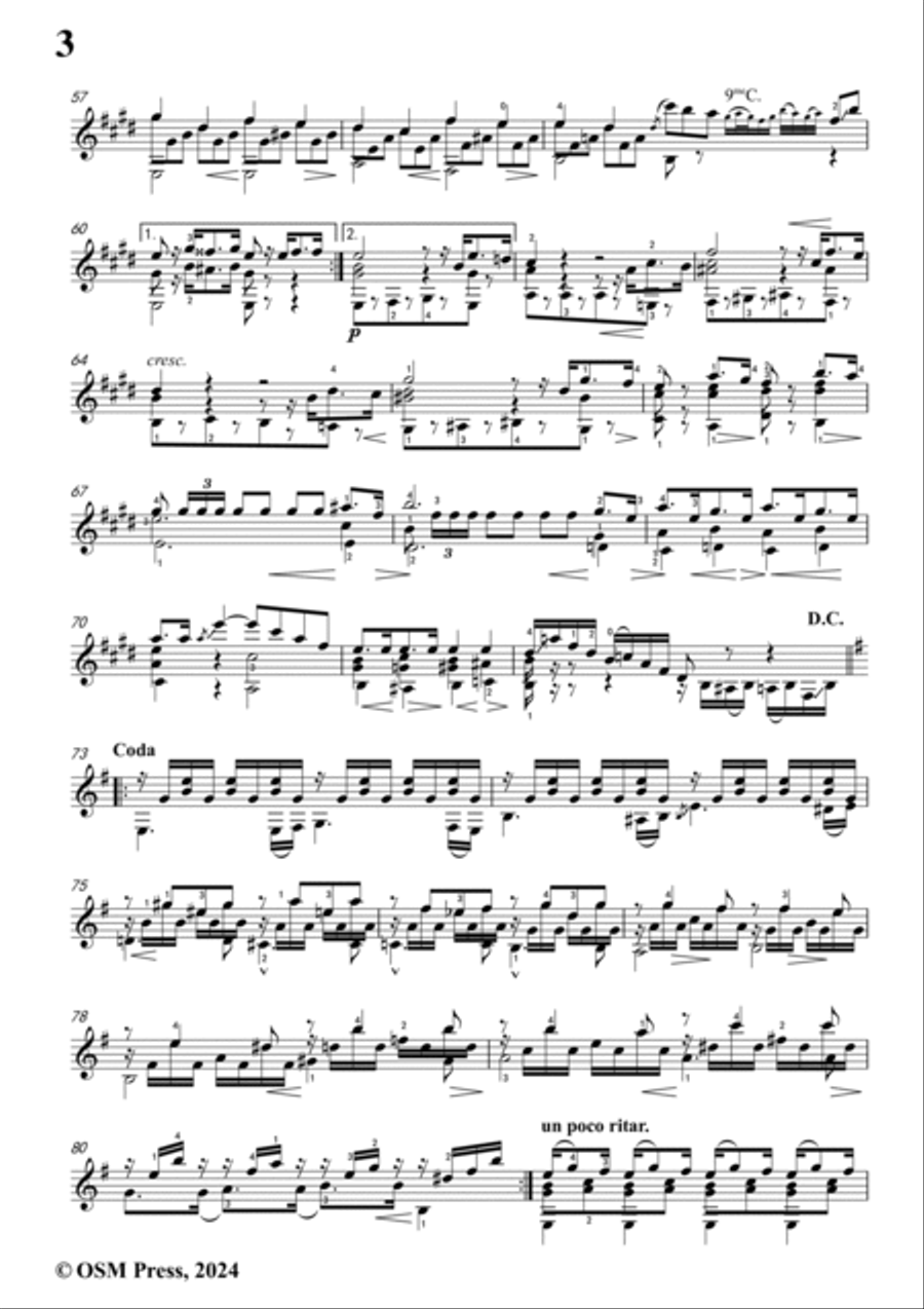 Coste-Marche funèbre et rondeau,Op.43,for Guitar Acoustic Guitar scores gallery preview page 4