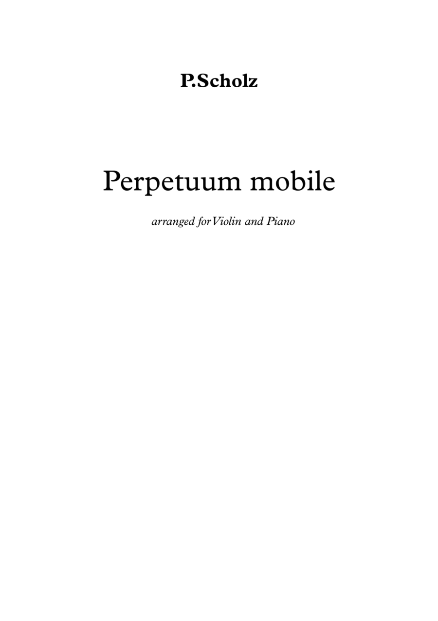 Perpetuum mobile(for Violin and Piano) Chamber Music scores gallery preview page 1