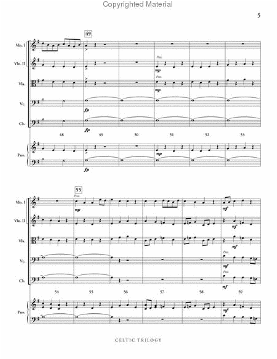 Celtic Trilogy String Orchestra scores gallery preview page 6