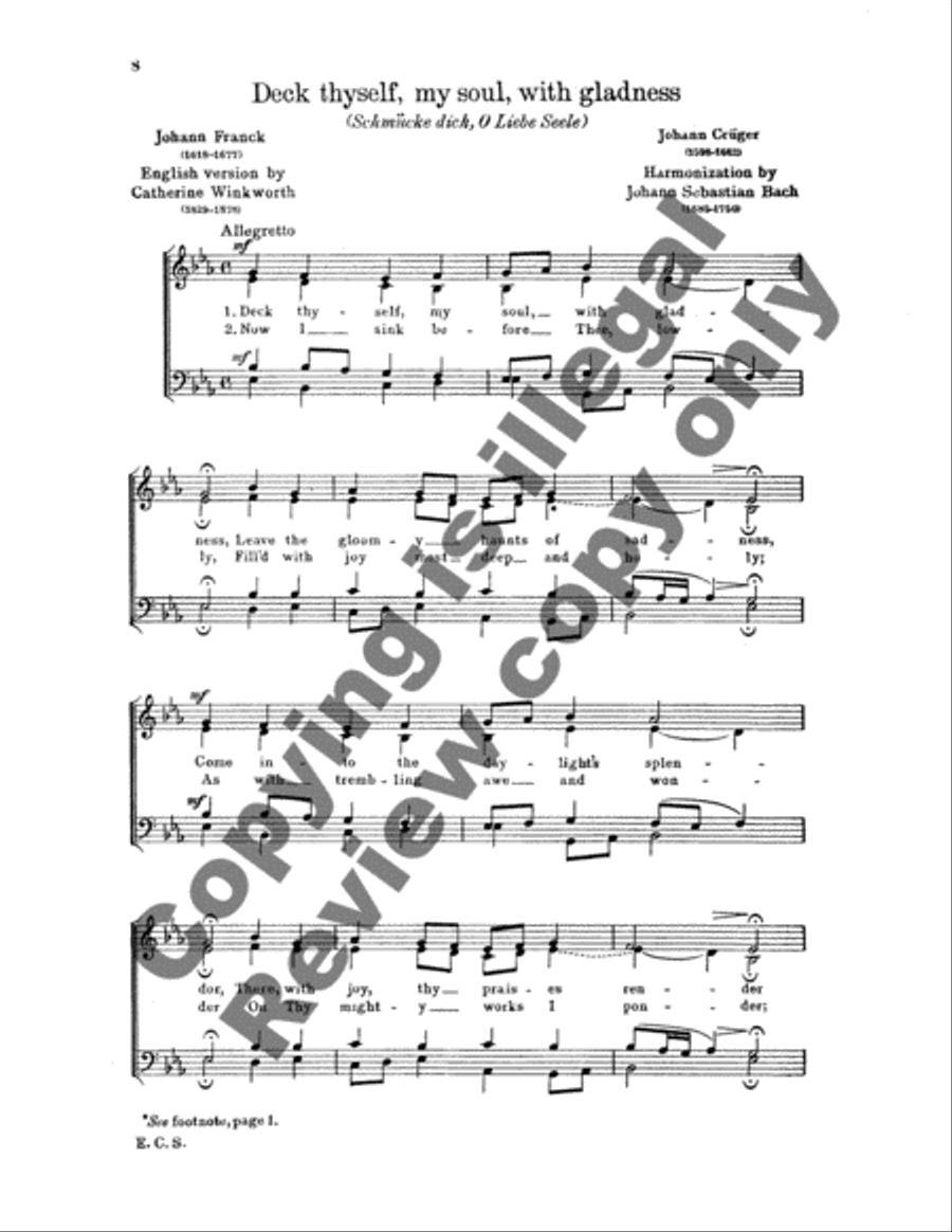 25 Chorales (Book I from 131 Chorales) 4-Part scores gallery preview page 6