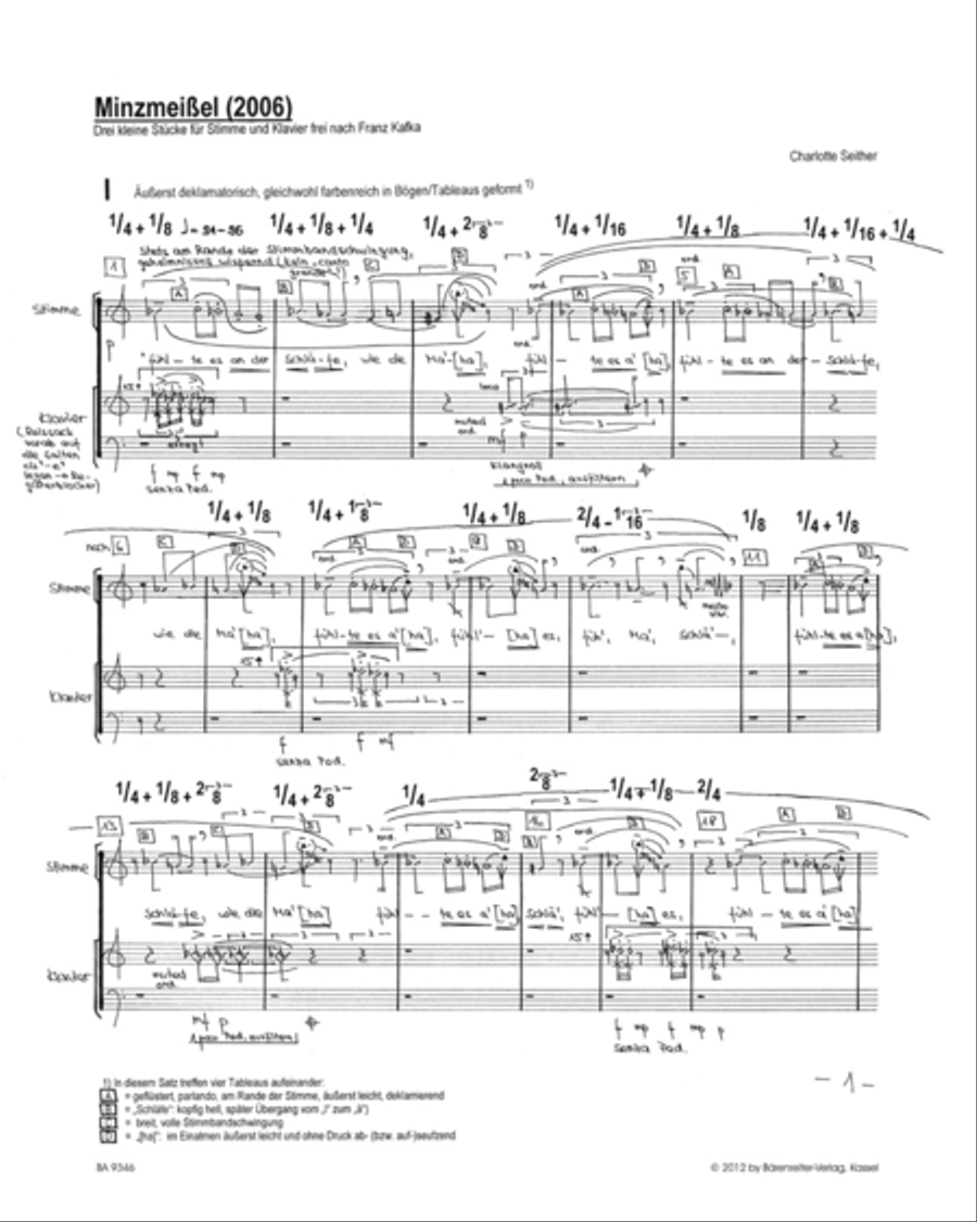 Minzmeißel (2006) Minzmeißel (2006) Voice scores gallery preview page 2