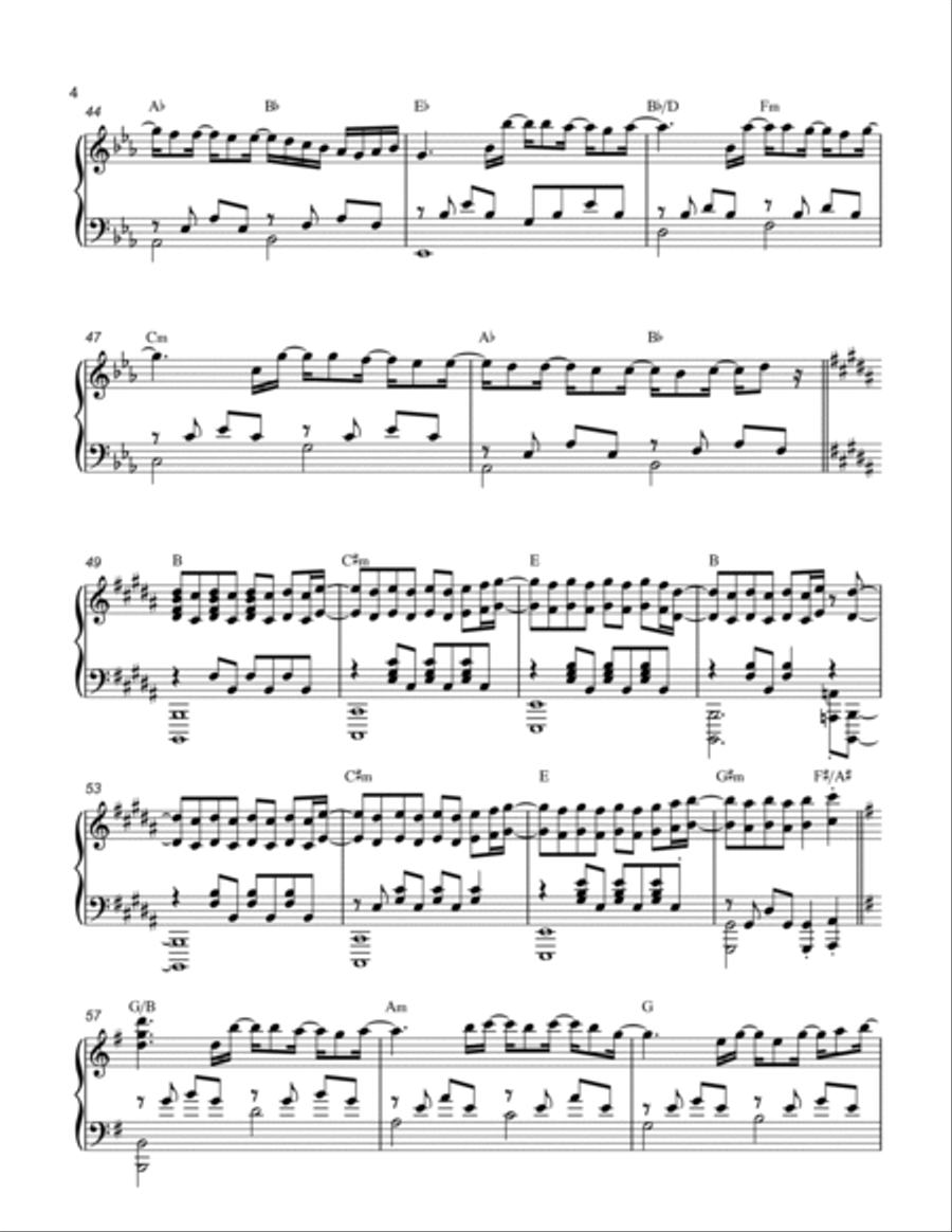 Narcotic Narcotic Piano Solo scores gallery preview page 4