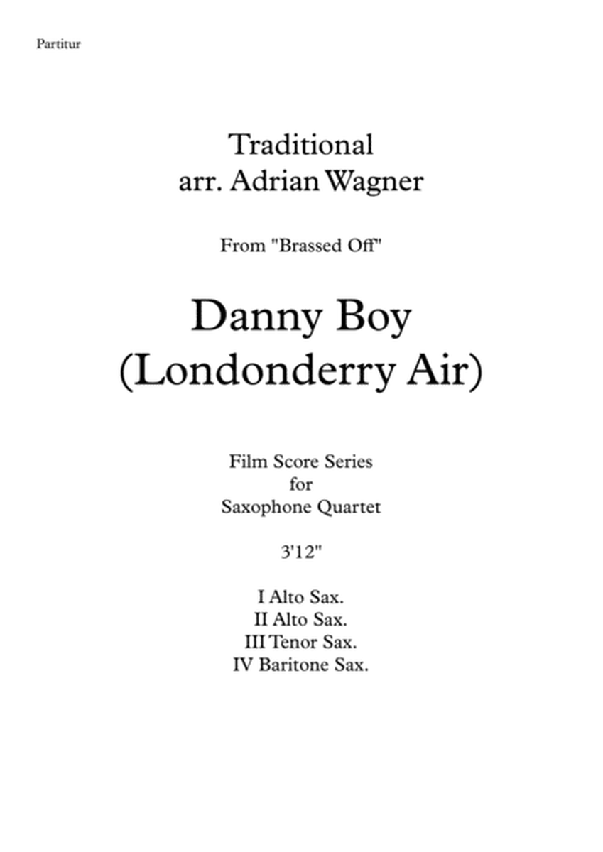 Brassed Off "Danny Boy (Londonderry Air)" Saxophone Quartet (AATB) arr. Adrian Wagner image number null