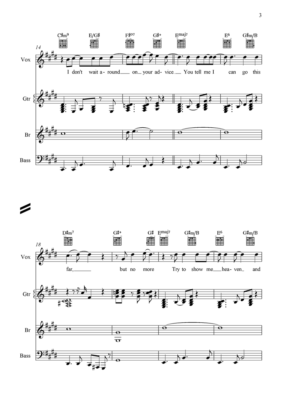 Each And Every One Piano, Vocal scores gallery preview page 4
