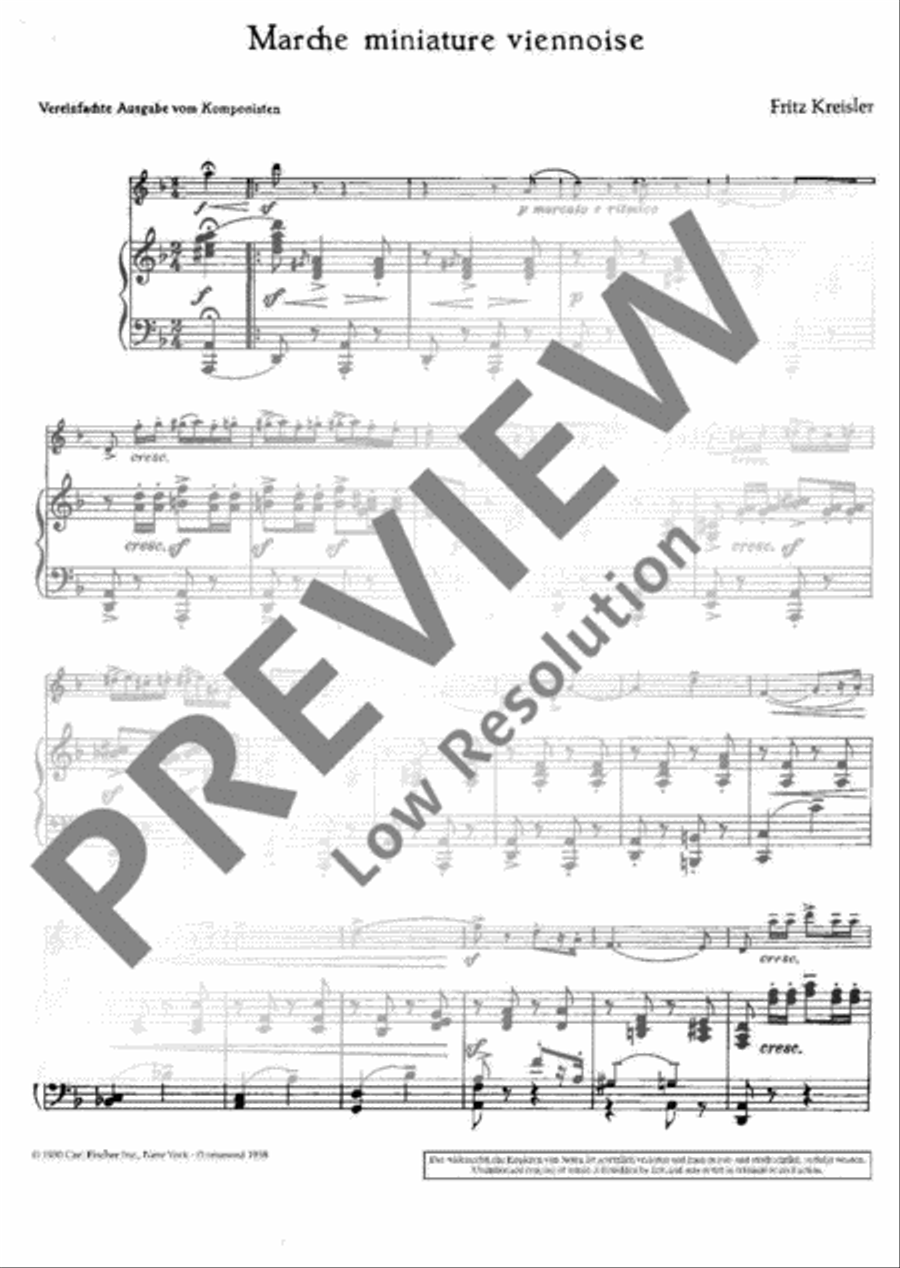 Marche miniature viennoise Violin Solo scores gallery preview page 3