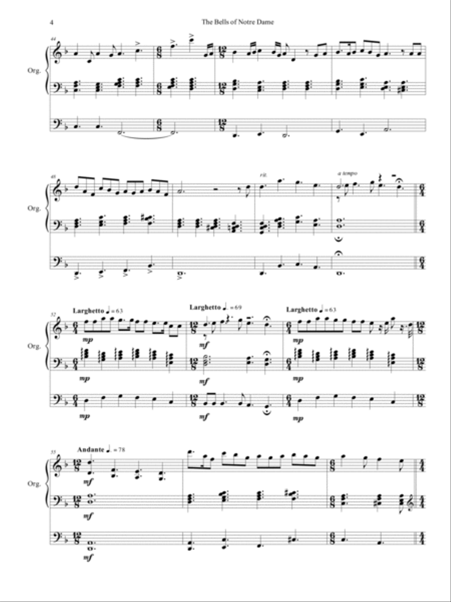 The Bells Of Notre Dame Organ Solo scores gallery preview page 5