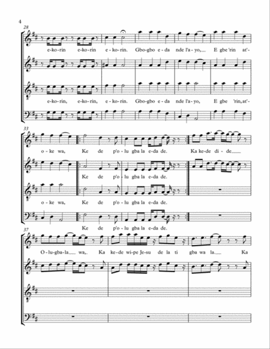 IGBALA DE 4-Part scores gallery preview page 4