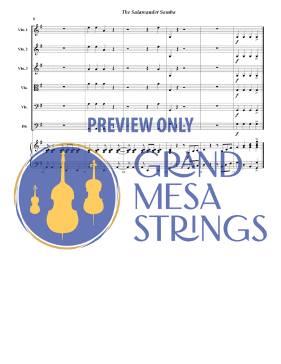 Salamander Samba Salamander Samba String Orchestra scores gallery preview page 7