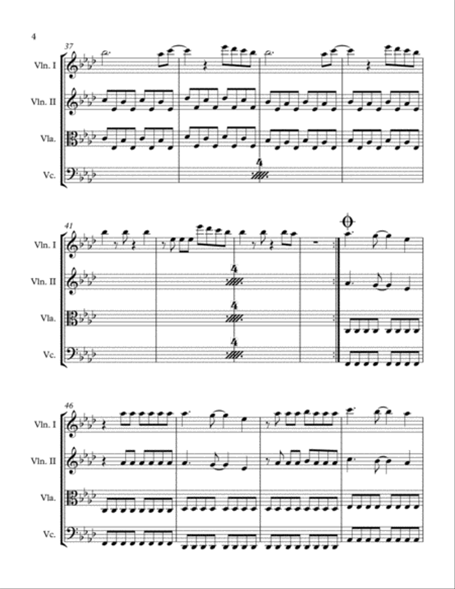 Firework String Quartet scores gallery preview page 4