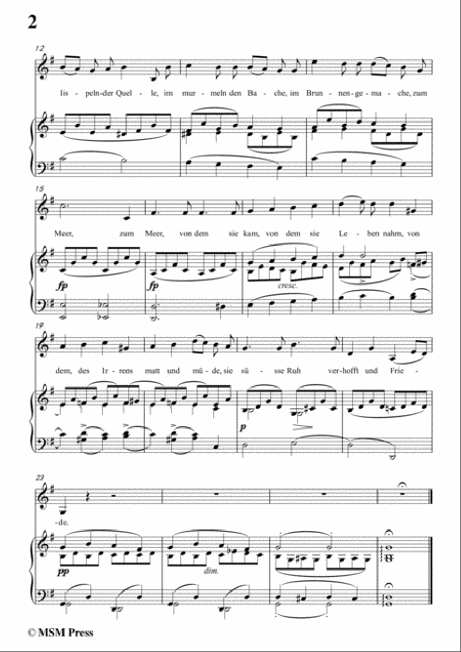Schubert-Leiden der Trennung,in G Major,for Voice&Piano Voice scores gallery preview page 4